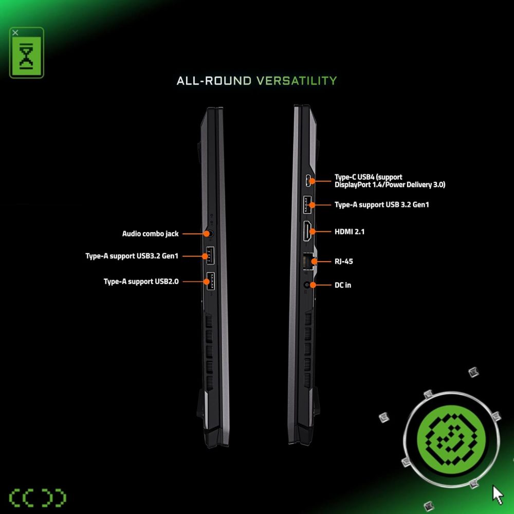 GIGABYTE AERO X16; Copilot+ PC - 165Hz 2560x1600 WQXGA - NVIDIA GeForce RTX 5070 - AMD Ryzen AI 9 HX 370-1TB SSD with 32GB DDR5 RAM - Windows 11 Home - Space Gray AERO X16 2WHA3USC64AH - Image 5