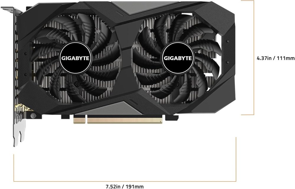 GIGABYTE GeForce RTX 3050 WINDFORCE OC V2 6G Graphics Card, 2X WINDFORCE Fans, 6GB GDDR6 96-bit GDDR6, GV-N3050WF2OCV2-6GD Graphics Card - Image 5