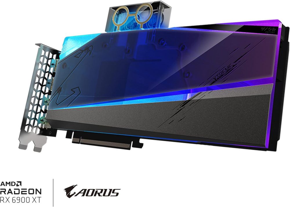 GIGABYTE AORUS Radeon RX 6900 XT Xtreme WATERFORCE WB 16G Graphics Card, WATERFORCE Water Block Cooling System, 16GB 256-bit GDDR6, GV-R69XTAORUSX WB-16GD Video Card - Image 5