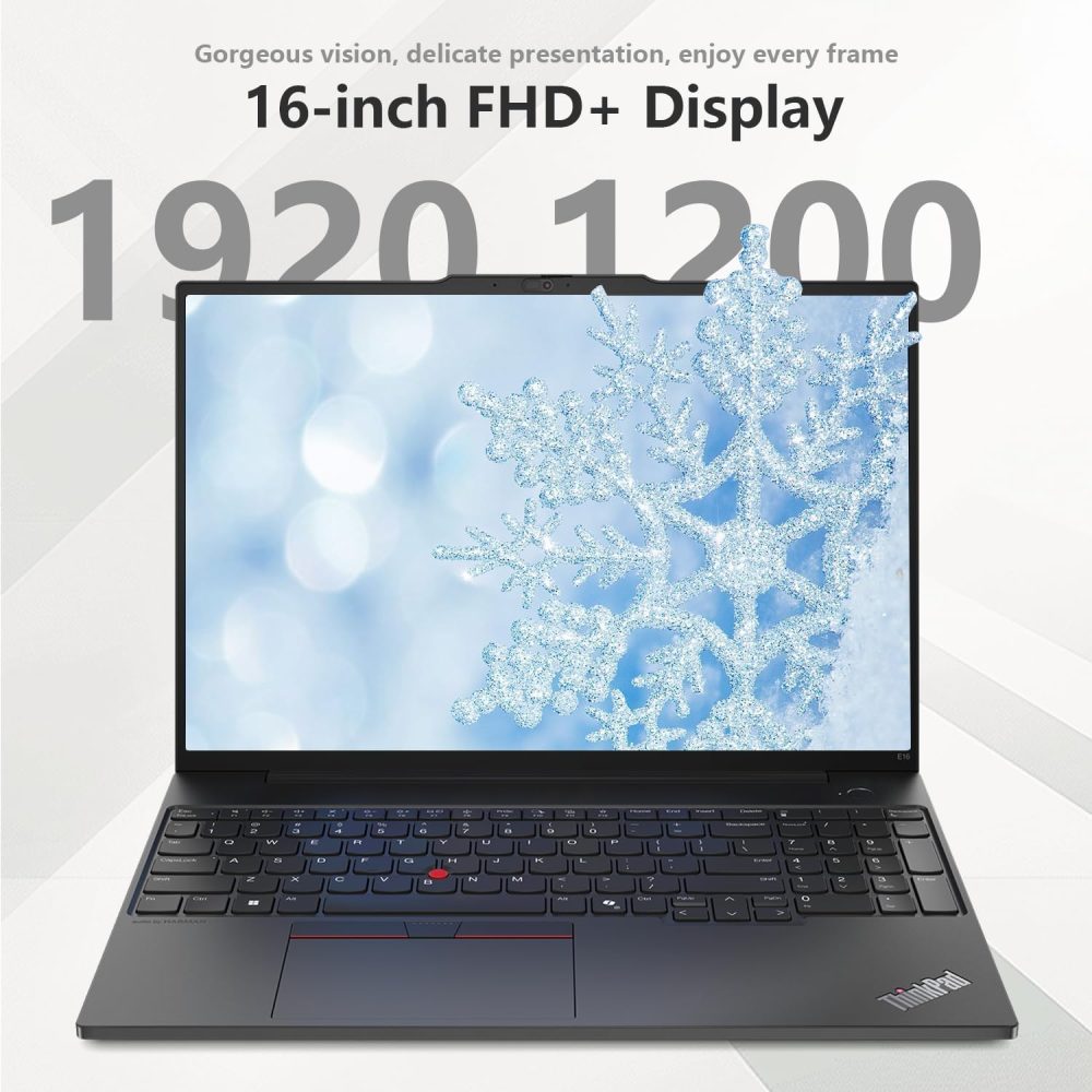 Lenovo ThinkPad E16 Gen 2 Laptop | 16" FHD+ | AMD Ryzen 7 7735U | 32GB DDR5 RAM | 1TB SSD | Fingerprint | Backlit Keyboard | | Webcam | HDMI | Wi-Fi 6 | Windows 11 Pro | Black | with Bundle Set - Image 5