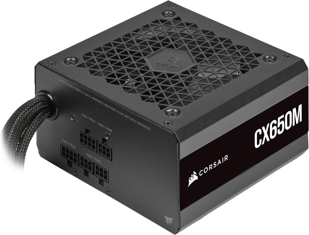 CORSAIR CX650M 80 Plus Bronze Semi-Modular Low-Noise ATX 650 Watt Power Supply - NA - Black - Image 5