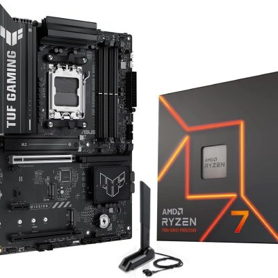MICRO CENTER AMD Ryzen 7 7700X CPU Processor Bundle with ASUS TUF Gaming B650E-E WiFi AM5 ATX Motherboard (DDR5