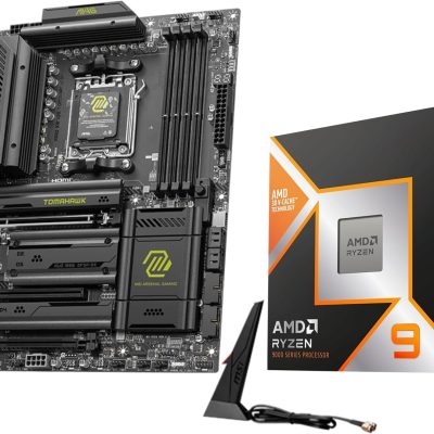 Micro Center AMD Ryzen 9 9950X3D CPU Processor with MSI MAG X870E Tomahawk WiFi ATX Motherboard (DDR5