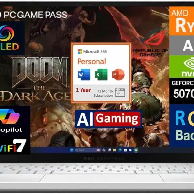 ASUS ROG Zephyrus AI Gaming Laptop 14.0" 120Hz OLED 2.8K Display (AMD Ryzen AI 9 HX 370