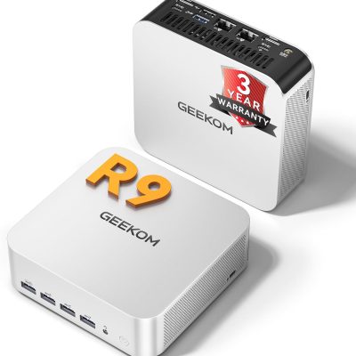 GEEKOM [2026 Edition] Mini PC AI A7 MAX with AMD Ryzen 9 7940HS 16GB DDR5(Not LPDDR) & 1TB SSD(Expandable) Desktop Mini Computers for Creation