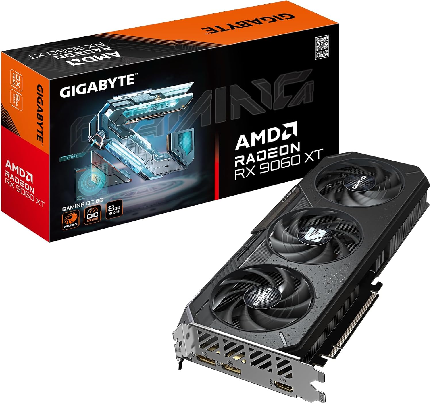 GIGABYTE Radeon RX 9060 XT Gaming OC 8G Graphics Card