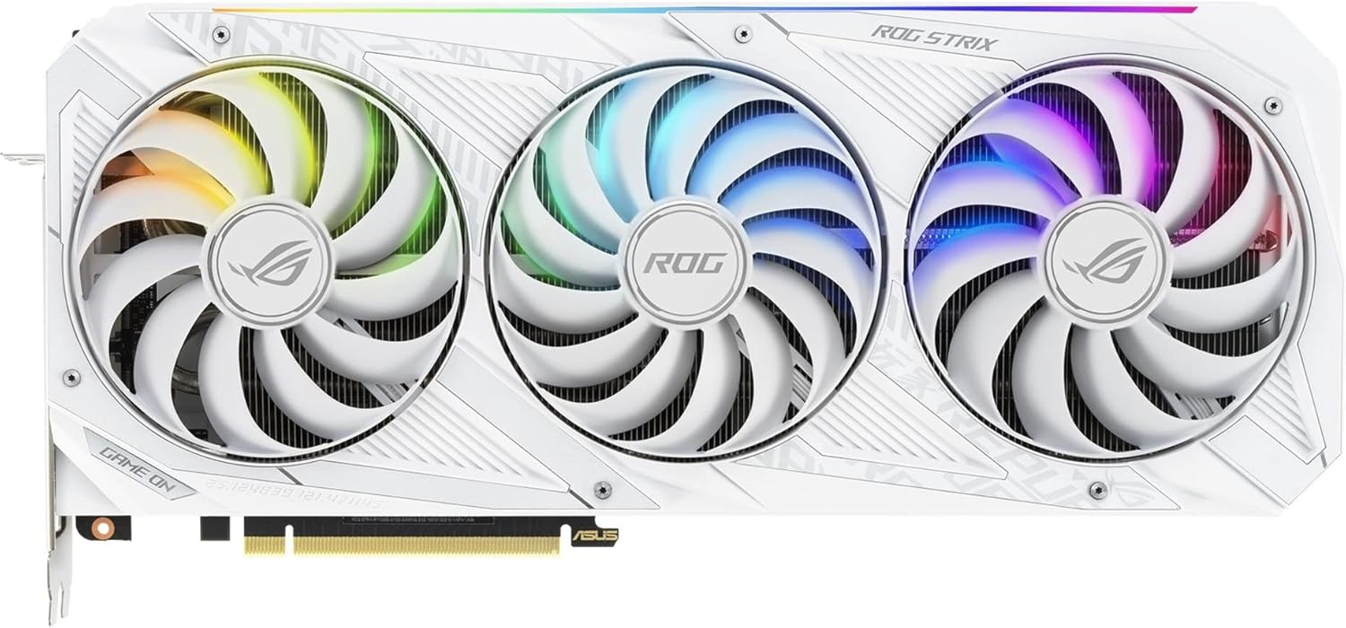 ASUS ROG Strix NVIDIA GeForce RTX 3080 V2 White Edition Gaming Graphics Card (PCIe 4.0