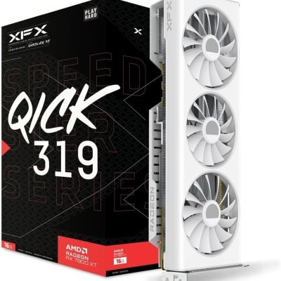 XFX Speedster QICK319 Radeon RX 7800 XT White CORE Gaming Graphics Card with 16GB GDDR6 HDMI 3xDP