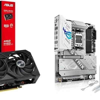 Bundle of ASUS Dual Radeon™ RX 9060 XT 8GB GDDR6 Graphics Card + ASUS ROG Strix X870-A Gaming WiFi AMD AM5 X870 ATX Motherboard WiFi 7