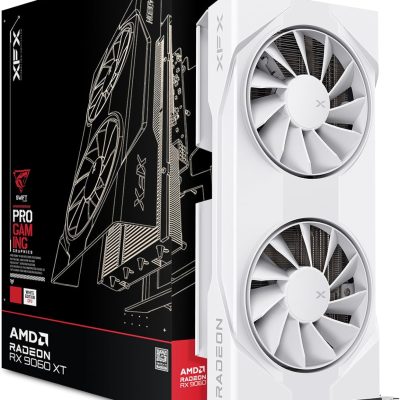 XFX Swift AMD Radeon RX 9060 XT OC White Gaming Edition with 8GB GDDR6 HDMI 2xDP