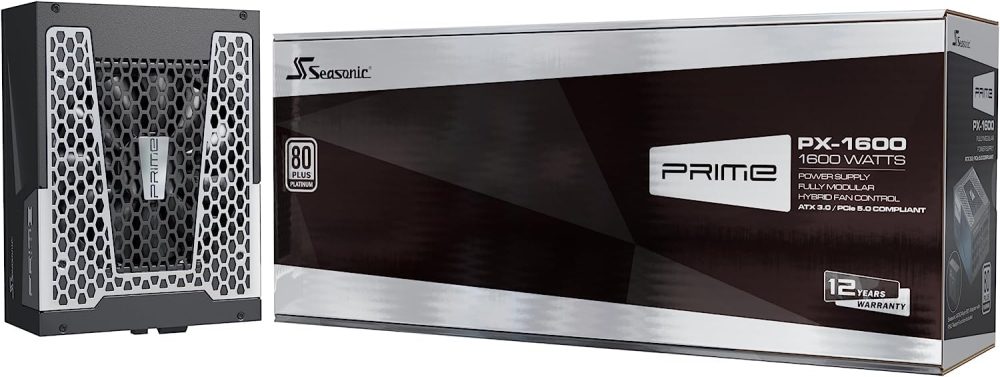 Seasonic PRIME PX-1600 - 1600W - 80+ Platinum - ATX 3.0 & PCIe 5.0 Ready - Fully Modular - Premium Japanese Capacitors - 12 Year Warranty - Nvidia RTX 40/50 & AMD GPU Compatible (Ref. SSR-1600PD2) - Image 6