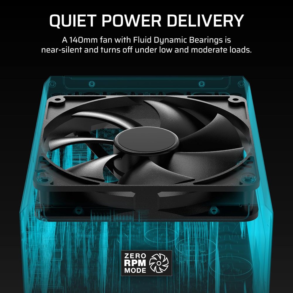 CORSAIR HX1500i Shift Fully Modular ATX Power Supply – Built-in iCUE Link System Hub, Dual Native 12V-2x6 Cable, ATX 3.1 & PCIe 5.1, Side-Mounted Connectors, Cybenetics Platinum – Black - Image 6