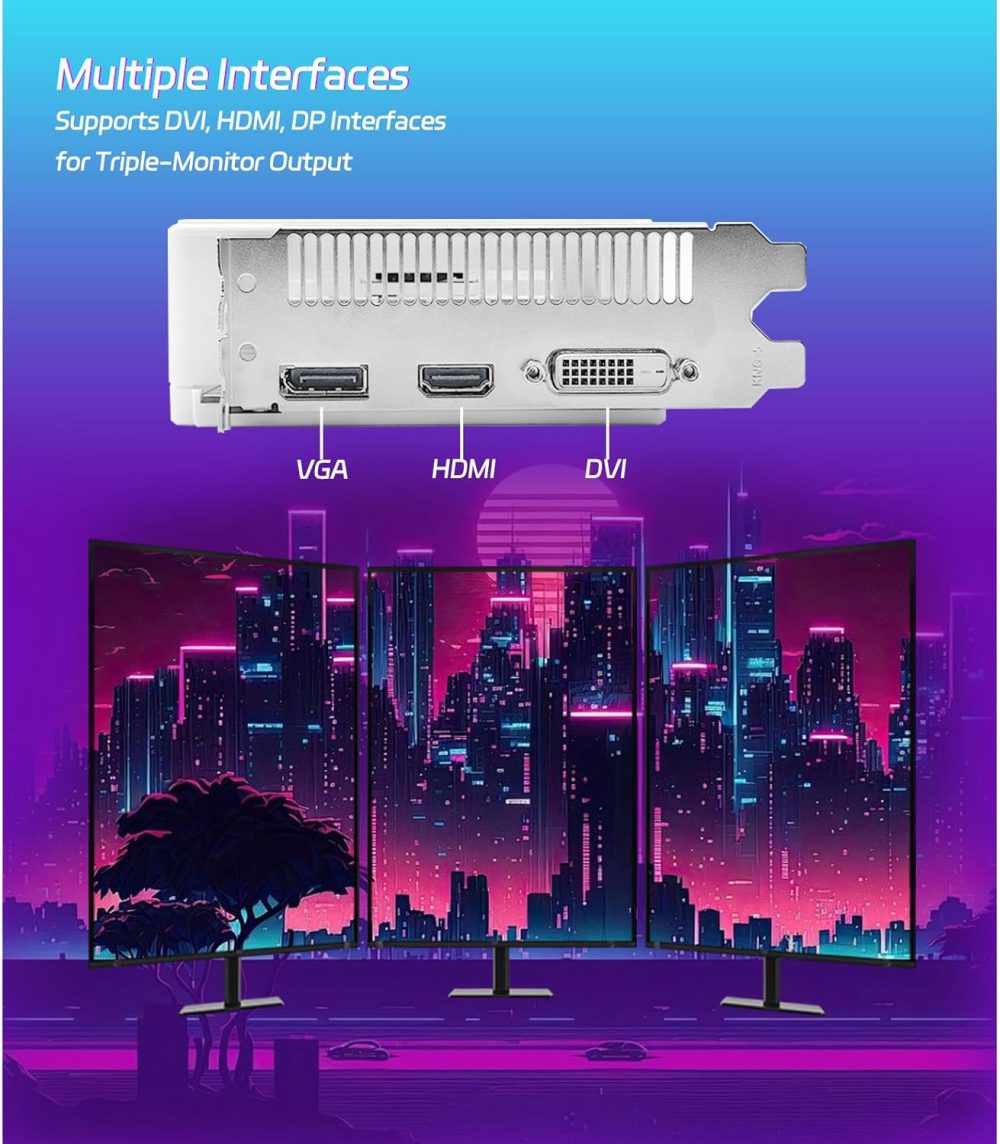 MOUGOL AMD Radeon RX 580 8GB Video Graphics Card with 256 Bit GDDR5 PCI Express x 16 3.0 Equipped with Freeze Dual Fans for Working Gaming GPU - Image 6