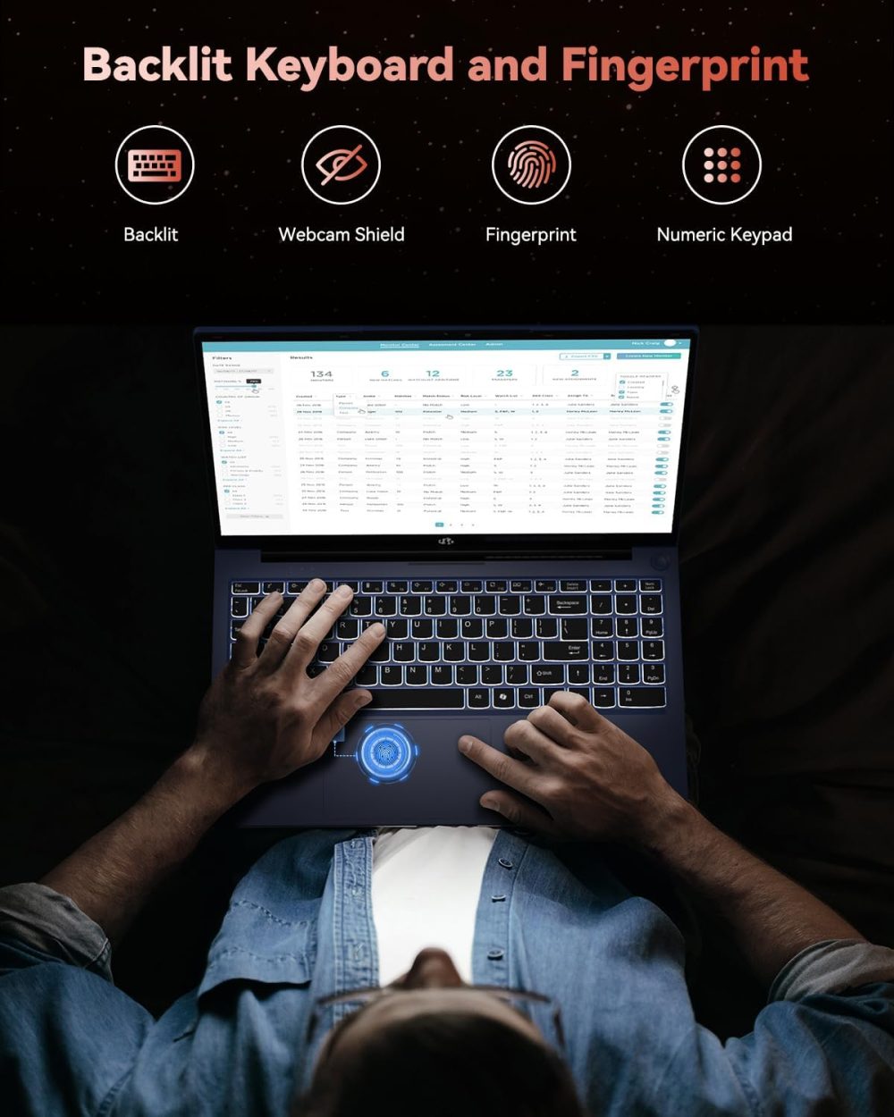 NIMO 15.6" FHD Light-Gaming-Laptop, 8 Cores AMD Ryzen 7 Pro 6850U 32GB LPDDR5 RAM 1TB SSD (Beat i7-1360P Up to 4.7GHz) GPU AMD Radeon 680M IPS Computer with 100W Type-C Backlit Keyboard Fingerprint - Image 6