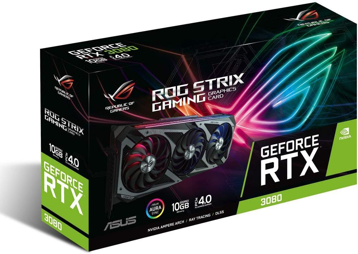 ASUS ROG Strix NVIDIA GeForce RTX 3080 OC Edition Gaming Graphics Card (PCIe 4.0