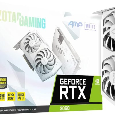 ZOTAC Gaming GeForce RTX™ 3060 AMP White Edition 12GB GDDR6 192-bit 15 Gbps PCIE 4.0 Gaming Graphics Card