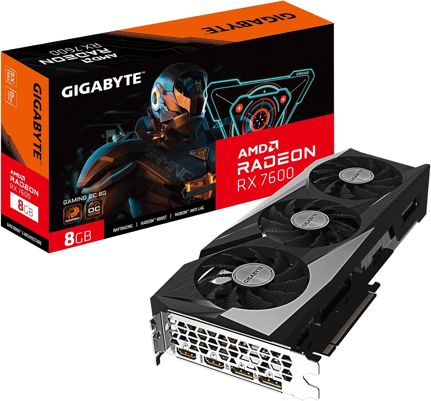 Gigabyte GV-R76GAMING OC-8GD Radeon RX 7600 Gaming OC 8G Graphics Card