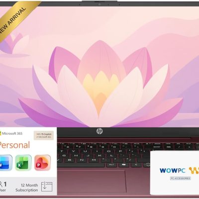 HP Ultrabook 15.6" Business Laptop Computer with Microsoft 365 • 2025/2026 Edition • Copilot AI • Intel 4-Core N200 CPU • 1.1TB Storage (1TB OneDrive + 128GB UFS) • 8GB RAM • Win 11 • w/o Mouse