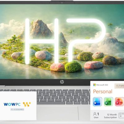 HP 15.6" Business Laptop Computer with Microsoft 365 • 2026 Edition • Copilot AI • Intel 4-Core N100 CPU • 1.1TB Storage (1TB OneDrive + 128GB UFS) • 8GB RAM • Windows 11 • w/o Mouse